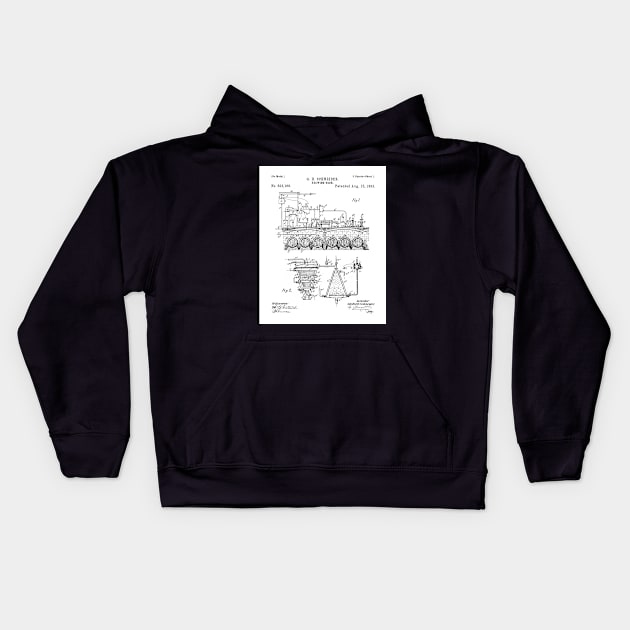 Brewing Beer Patent - Beer Art - Black And White Kids Hoodie by patentpress